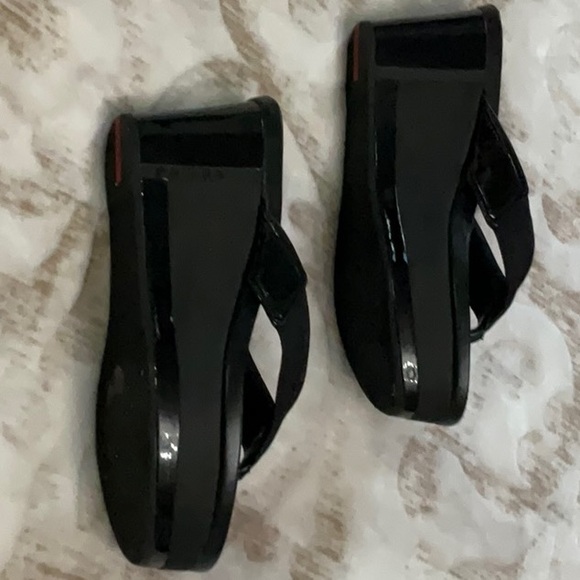 Prada Vernice Ribbon Sandal 37 - Picture 6 of 7